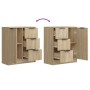 Aparadores 2 uds madera contrachapada roble Sonoma 60x30x70 cm de vidaXL, Aparadores - Ref: Foro24-3115790, Precio: 158,90 €,...