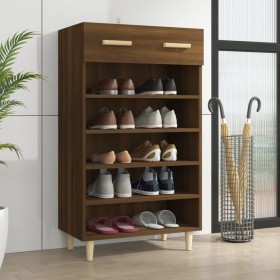 Brown oak plywood shoe cabinet 60x35x105 cm by vidaXL, Shoe racks and shoe organizers - Ref: Foro24-817557, Price: 80,99 €, D...