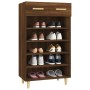 Schuhschrank aus braunem Eichensperrholz, 60 x 35 x 105 cm von vidaXL, Schuhregale und Schuhorganisatoren - Ref: Foro24-81755...