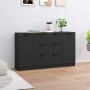 Aparadores 2 uds madera contrachapada negro 60x30x70 cm de vidaXL, Aparadores - Ref: Foro24-3115789, Precio: 164,05 €, Descue...