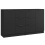 Aparadores 2 uds madera contrachapada negro 60x30x70 cm de vidaXL, Aparadores - Ref: Foro24-3115789, Precio: 164,05 €, Descue...