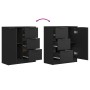 Aparadores 2 uds madera contrachapada negro 60x30x70 cm de vidaXL, Aparadores - Ref: Foro24-3115789, Precio: 164,05 €, Descue...