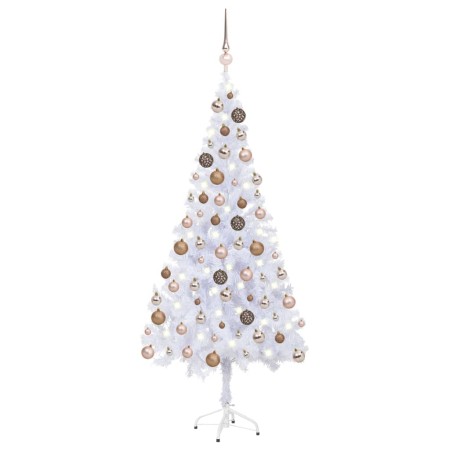 Árbol de Navidad artificial con luces y bolas 620 ramas 180 cm de vidaXL, Arboles de navidad - Ref: Foro24-3077580, Precio: 7...