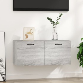 Sonoma gray plywood wall cabinet 80x35x36.5 cm by vidaXL, Shelves and shelves - Ref: Foro24-817607, Price: 50,81 €, Discount: %