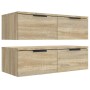 Wall cabinets 2 units Sonoma oak plywood 68x30x20 cm by vidaXL, Shelves and shelves - Ref: Foro24-3115894, Price: 91,27 €, Di...