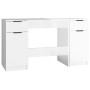 Glossy white plywood desk with side cabinet by vidaXL, Desks - Ref: Foro24-3115912, Price: 171,46 €, Discount: %