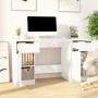 Glossy white plywood desk with side cabinet by vidaXL, Desks - Ref: Foro24-3115912, Price: 171,46 €, Discount: %