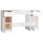 Glossy white plywood desk with side cabinet by vidaXL, Desks - Ref: Foro24-3115912, Price: 171,46 €, Discount: %