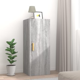 Gray Sonoma plywood wall cabinet 34.5x34x90 cm by vidaXL, Shelves and shelves - Ref: Foro24-817439, Price: 47,99 €, Discount: %