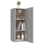 Gray Sonoma plywood wall cabinet 34.5x34x90 cm by vidaXL, Shelves and shelves - Ref: Foro24-817439, Price: 46,92 €, Discount: %