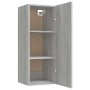 Gray Sonoma plywood wall cabinet 34.5x34x90 cm by vidaXL, Shelves and shelves - Ref: Foro24-817439, Price: 46,92 €, Discount: %