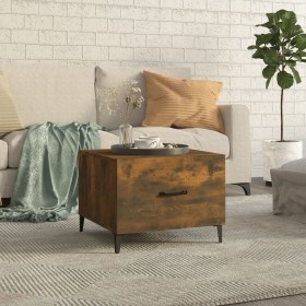 Center table with smoked oak metal legs 50x50x40 cm by vidaXL, Coffee table - Ref: Foro24-817537, Price: 40,99 €, Discount: %