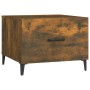 Center table with smoked oak metal legs 50x50x40 cm by vidaXL, Coffee table - Ref: Foro24-817537, Price: 40,67 €, Discount: %