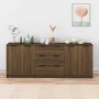 Eiche braun Sperrholz Anrichte 3 Stück von vidaXL, Sideboards - Ref: Foro24-3115787, Preis: 189,80 €, Rabatt: %