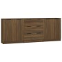 Eiche braun Sperrholz Anrichte 3 Stück von vidaXL, Sideboards - Ref: Foro24-3115787, Preis: 189,80 €, Rabatt: %