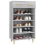 Mueble zapatero madera contrachapada gris Sonoma 60x35x105 cm de vidaXL, Zapateros y organizadores de calzado - Ref: Foro24-8...