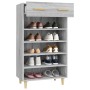 Mueble zapatero madera contrachapada gris Sonoma 60x35x105 cm de vidaXL, Zapateros y organizadores de calzado - Ref: Foro24-8...