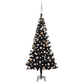 Pre-lit Christmas tree with lights and balls black 120 cm by vidaXL, Christmas trees - Ref: Foro24-3077588, Price: 58,96 €, D...