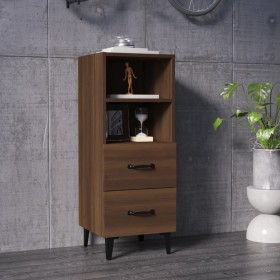 Oak brown plywood sideboard 34.5x34x90 cm by vidaXL, Sideboards - Ref: Foro24-817419, Price: 58,59 €, Discount: %