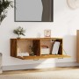 Smoked oak plywood wall cabinet 100x36.5x35 cm by vidaXL, Lockers and storage cabinets - Ref: Foro24-817612, Price: 51,46 €, ...