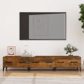 Smoked oak plywood TV cabinet 150x34.5x30 cm by vidaXL, TV Furniture - Ref: Foro24-817510, Price: 85,99 €, Discount: %