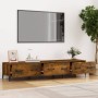 Smoked oak plywood TV cabinet 150x34.5x30 cm by vidaXL, TV Furniture - Ref: Foro24-817510, Price: 92,49 €, Discount: %