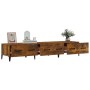 Smoked oak plywood TV cabinet 150x34.5x30 cm by vidaXL, TV Furniture - Ref: Foro24-817510, Price: 92,49 €, Discount: %