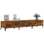 Smoked oak plywood TV cabinet 150x34.5x30 cm by vidaXL, TV Furniture - Ref: Foro24-817510, Price: 92,49 €, Discount: %