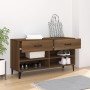 Mueble zapatero madera contrachapada marrón roble 102x35x55 cm de vidaXL, Zapateros y organizadores de calzado - Ref: Foro24-...