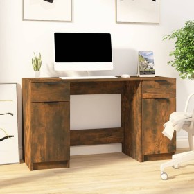 Smoked oak plywood desk with side cabinet by vidaXL, Desks - Ref: Foro24-3115913, Price: 139,30 €, Discount: %