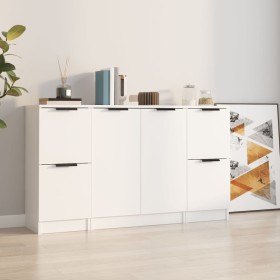 Sideboards 3 pieces white plywood by vidaXL, Sideboards - Ref: Foro24-3115844, Price: 144,27 €, Discount: %