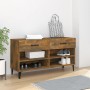 Mueble zapatero madera contrachapada roble ahumado 102x35x55 cm de vidaXL, Zapateros y organizadores de calzado - Ref: Foro24...