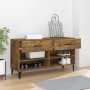 Mueble zapatero madera contrachapada roble ahumado 102x35x55 cm de vidaXL, Zapateros y organizadores de calzado - Ref: Foro24...