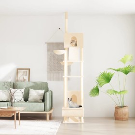 Floor-to-ceiling scratching tree for cats in cream color, 277-303 cm. by vidaXL, Cat furniture - Ref: Foro24-171612, Price: 1...