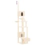 Árbol rascador para gatos de suelo a techo crema 277-303 cm de vidaXL, Mobiliario para gatos - Ref: Foro24-171612, Precio: 11...