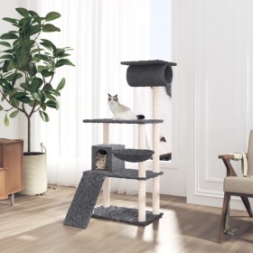 Katzenkratzbaum mit dunkelgrauen Sisalstämmen, 131 cm von vidaXL, Katzenmöbel - Ref: Foro24-171605, Preis: 58,38 €, Rabatt: %