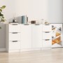 Sideboards 3 Einheiten aus glänzend weißem Sperrholz von vidaXL, Sideboards - Ref: Foro24-3115840, Preis: 191,53 €, Rabatt: %