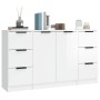 Sideboards 3 Einheiten aus glänzend weißem Sperrholz von vidaXL, Sideboards - Ref: Foro24-3115840, Preis: 191,53 €, Rabatt: %