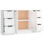 Sideboards 3 Einheiten aus glänzend weißem Sperrholz von vidaXL, Sideboards - Ref: Foro24-3115840, Preis: 191,53 €, Rabatt: %