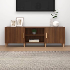 Mueble de TV madera contrachapada marrón roble 150x30x50 cm de vidaXL, Muebles TV - Ref: Foro24-817503, Precio: 83,21 €, Desc...