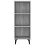 Aparador de madera de ingeniería gris Sonoma 34,5x32,5x90 cm de vidaXL, Aparadores - Ref: Foro24-817424, Precio: 40,98 €, Des...