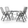 Set de comedor de jardín 3 pzas malla metal expandido antracita de vidaXL, Conjuntos de jardín - Ref: Foro24-3084722, Precio:...