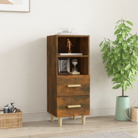 Smoked oak plywood sideboard 34.5x34x90 cm by vidaXL, Sideboards - Ref: Foro24-817414, Price: 45,99 €, Discount: %