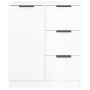 Aparadores 2 uds madera contrachapada blanco brillo 60x30x70 cm de vidaXL, Aparadores - Ref: Foro24-3115792, Precio: 166,04 €...