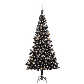 Pre-lit Christmas tree with lights and balls black 240 cm by vidaXL, Christmas trees - Ref: Foro24-3077592, Price: 117,99 €, ...