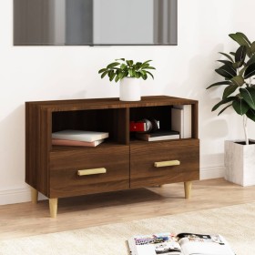 TV stand made of brown oak plywood, measuring 80x36x50 cm. by vidaXL, TV Furniture - Ref: Foro24-817491, Price: 61,63 €, Disc...