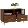 TV stand made of brown oak plywood, measuring 80x36x50 cm. by vidaXL, TV Furniture - Ref: Foro24-817491, Price: 60,96 €, Disc...