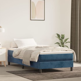 Dark blue velvet pocket spring mattress 100x200x20 cm by vidaXL, Mattresses - Ref: Foro24-347752, Price: 147,66 €, Discount: %