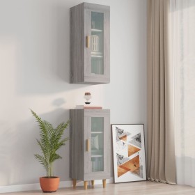 Armario de pared colgante gris Sonoma 34,5x34x90 cm de vidaXL, Aparadores - Ref: Foro24-817445, Precio: 54,99 €, Descuento: %