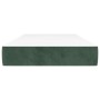 Colchón muelles ensacados terciopelo verde oscuro 80x200x20 cm de vidaXL, Colchones - Ref: Foro24-347691, Precio: 131,99 €, D...